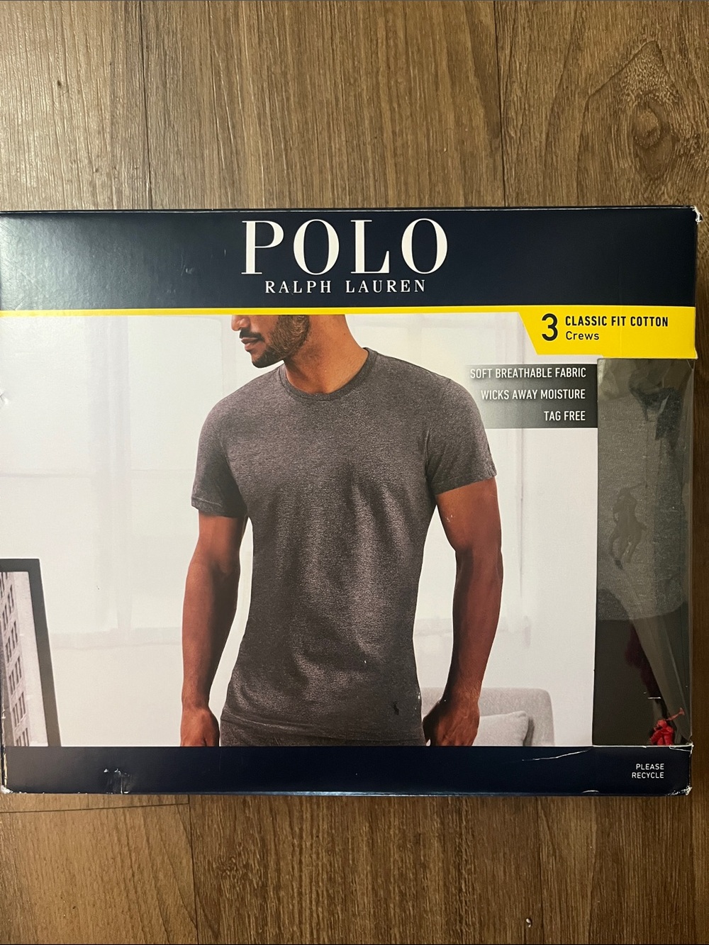 Polo by Ralph Lauren Men's Heather Gray Crewneck Tee